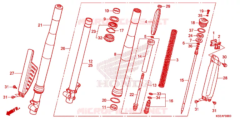 FOURCHE Honda MOTO 150 CRF 2016  CRF150RBG
