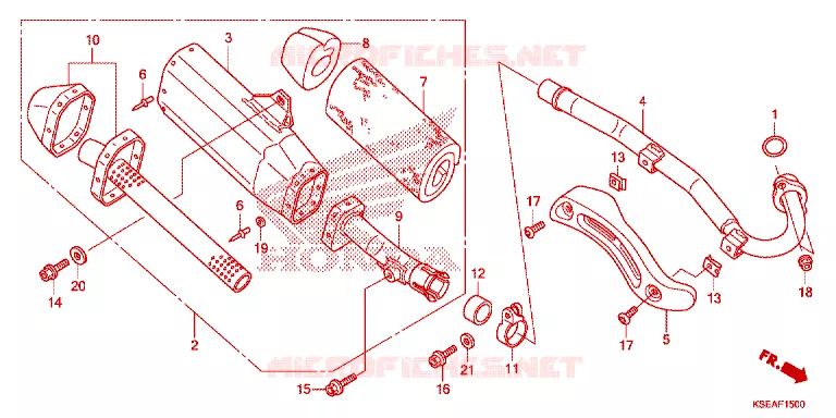 SILENCIEUX D'ECHAPPEMENT Honda MOTO 150 CRF 2016  CRF150RBG