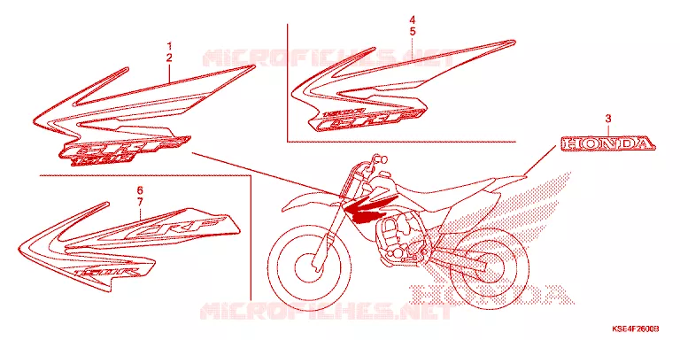 AUTOCOLLANTS Honda MOTO 150 CRF 2012  CRF150RC
