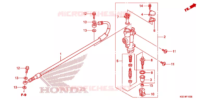MAITRE-CYLINDRE DE FREIN ARRIERE Honda MOTO 150 CRF 2012  CRF150RC