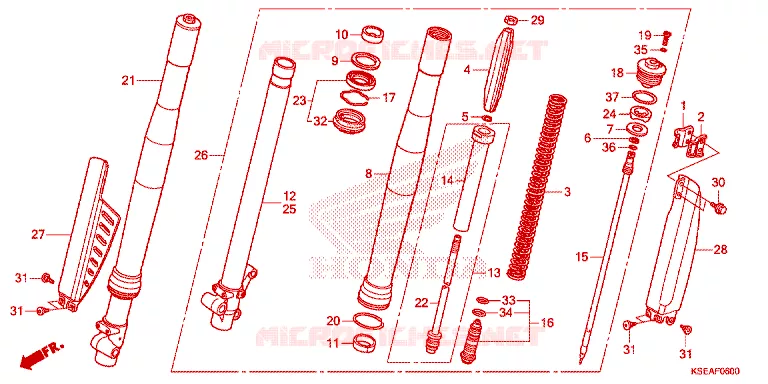 FOURCHE Honda MOTO 150 CRF 2014  CRF150RE