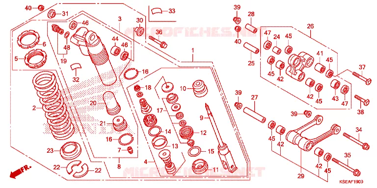 AMORTISSEUR ARRIERE Honda MOTO 150 CRF 2015  CRF150RF