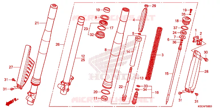 FOURCHE Honda MOTO 150 CRF 2016  CRF150RG