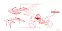AUTOCOLLANTS pour Honda CRF 150 R de 2017