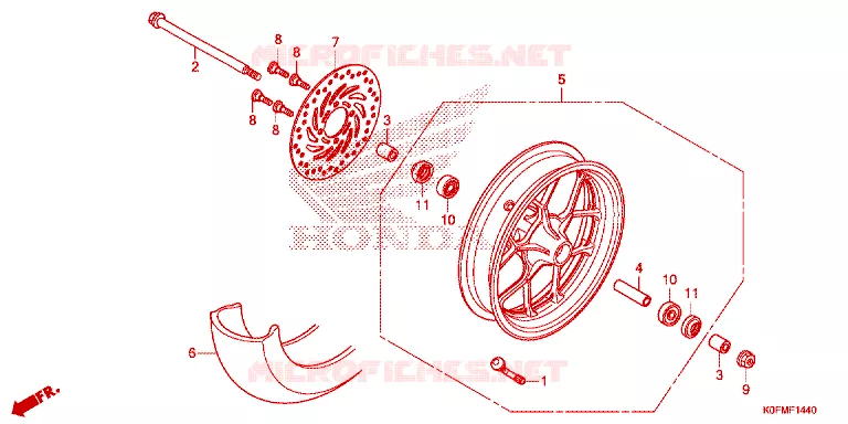 ROUE AVANT Honda MOTO 125 MONKEY 2020  Z125ML