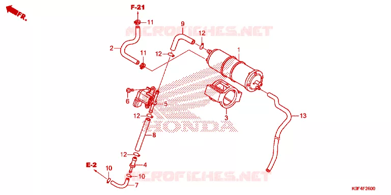 SYSTÈME DE RECYCLAGE DES GAZ Honda MOTO 125 MONKEY 2020  Z125ML