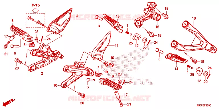 REPOSE PIED Honda MOTO 1000 CBR 2023  CBR1000SPP