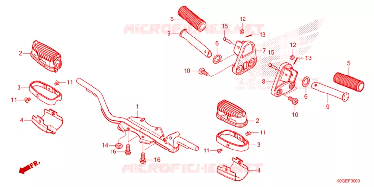 REPOSE PIED Honda MOTO 125 CUB 2023  C125AP