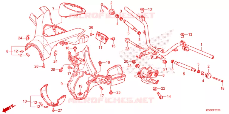 GUIDON - CARENAGE Honda MOTO 125 CUB 2023  C125AP