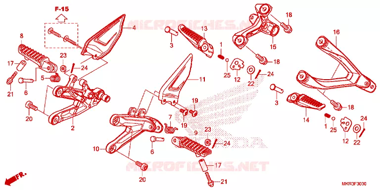 REPOSE PIED Honda MOTO 1000 CBR 2023  CBR1000SPN