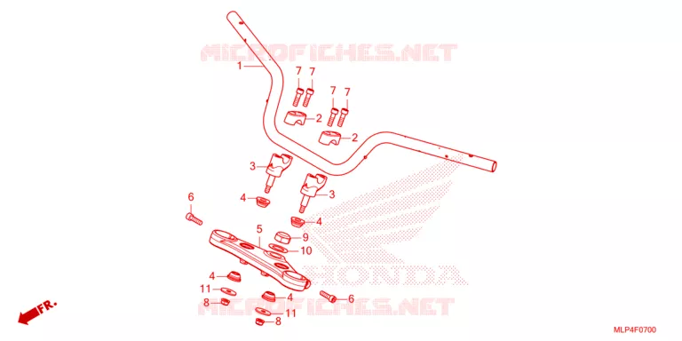 GUIDON - TE DE FOURCHE Honda MOTO 500 CL 2023  CL500AP