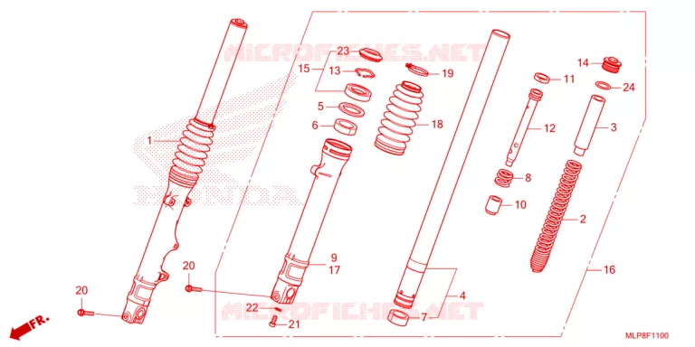 FOURCHE Honda MOTO 500 CL 2023  CL500AP