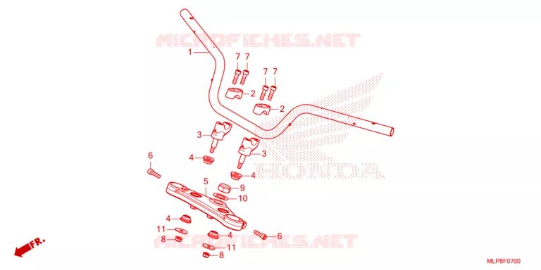 GUIDON - TE DE FOURCHE Honda MOTO 500 CL 2023  CL500AP