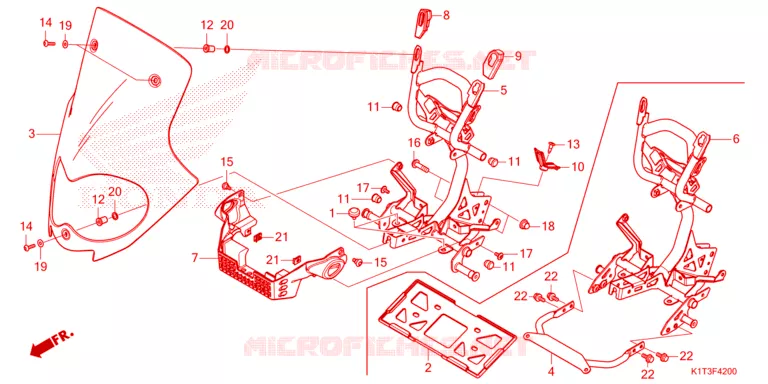 PARE-BRISE Honda MOTO 250 CRF 2021  CRF250LRAM