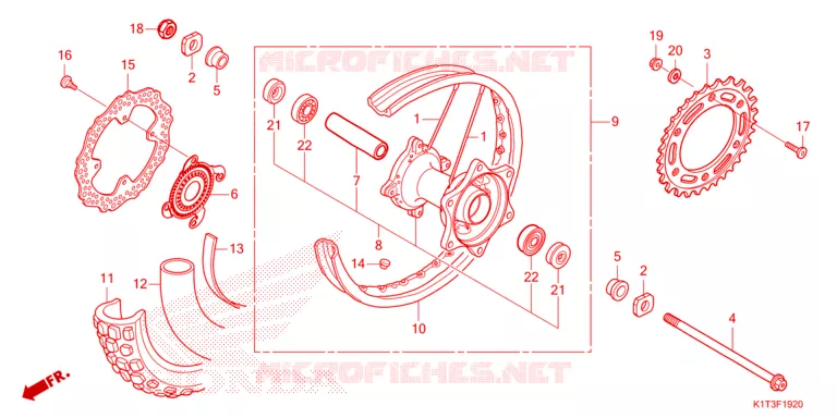 ROUE ARRIERE Honda MOTO 250 CRF 2021  CRF250LRAM