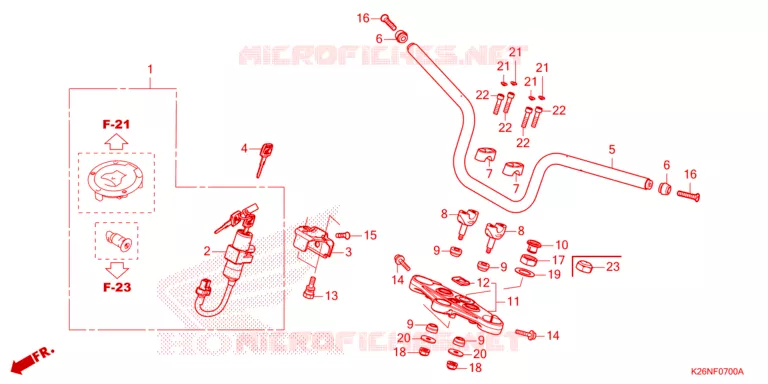 GUIDON Honda MOTO 125 GROM 2024  MSX125AR