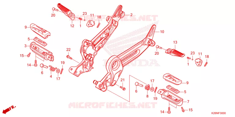 REPOSE PIED Honda MOTO 125 GROM 2024  MSX125R