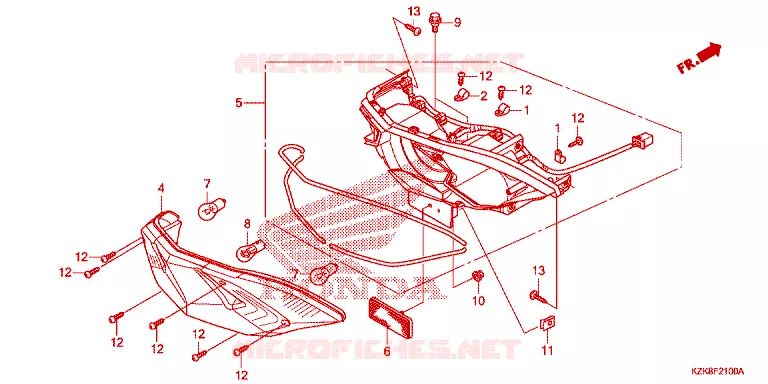 FEUX ARRIERE Honda SCOOTER 110 DIO 2012  SCV110FBC