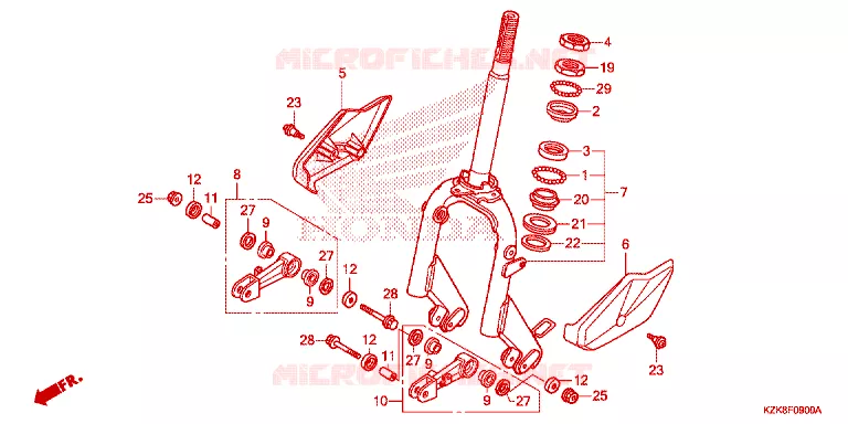 FOURCHE Honda SCOOTER 110 DIO 2015  SCV110FBC