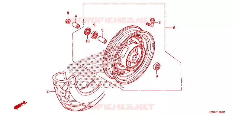 ROUE AVANT Honda SCOOTER 110 DIO 2017  SCV110FBH