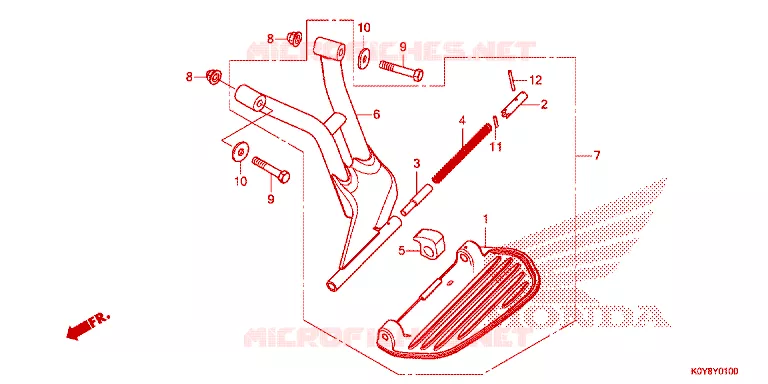 REPOSE PIED Honda SCOOTER 110 DIO 2020  SCV110FBL