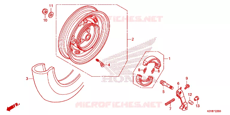 ROUE ARRIERE Honda SCOOTER 110 DIO 2020  SCV110FBL