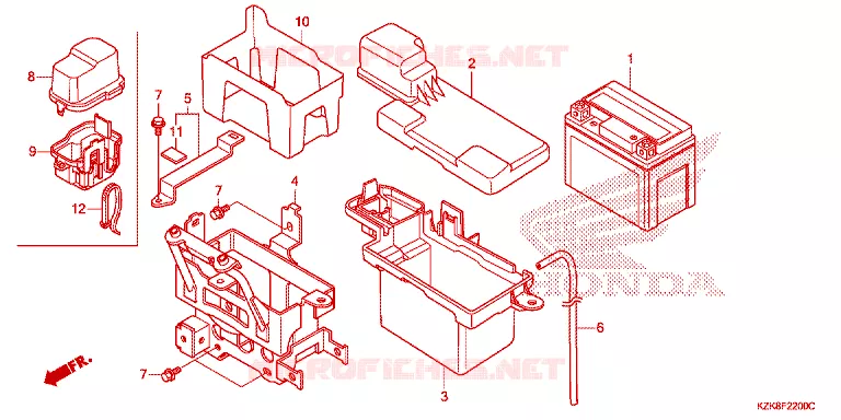BATTERIE Honda SCOOTER 110 DIO 2013  SCV110FD
