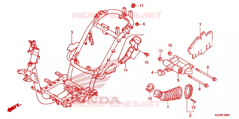 CADRE Honda SCOOTER 110 DIO 2013  SCV110FD