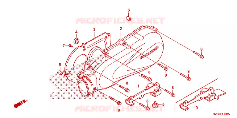 COUVERCLE GAUCHE Honda SCOOTER 110 DIO 2013  SCV110FD