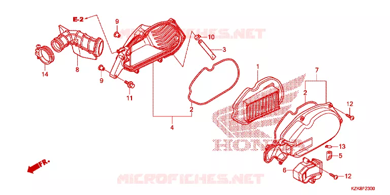 FILTRE A AIR Honda SCOOTER 110 DIO 2013  SCV110FD