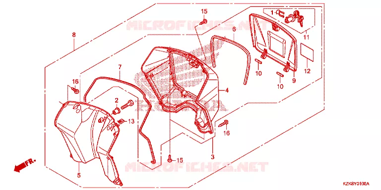 PROTEGE JAMBES Honda SCOOTER 110 DIO 2013  SCV110FD
