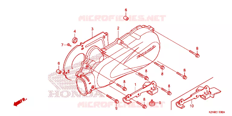 COUVERCLE GAUCHE Honda SCOOTER 110 DIO 2013  SCV110FD