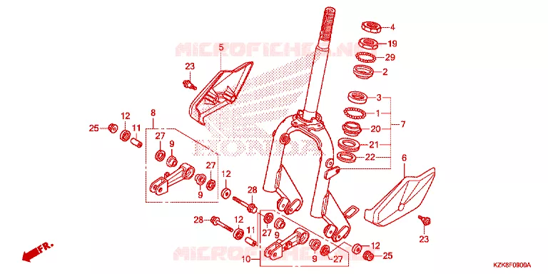 FOURCHE Honda SCOOTER 110 DIO 2016  SCV110FF