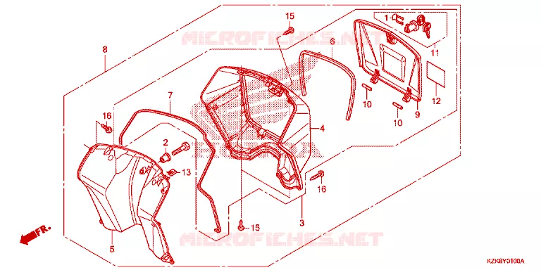 PROTEGE JAMBES Honda SCOOTER 110 DIO 2015  SCV110FF