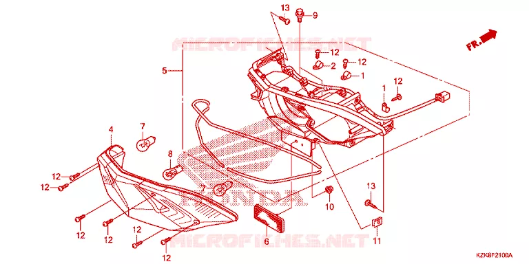 FEUX ARRIERE Honda SCOOTER 110 DIO 2017  SCV110FH