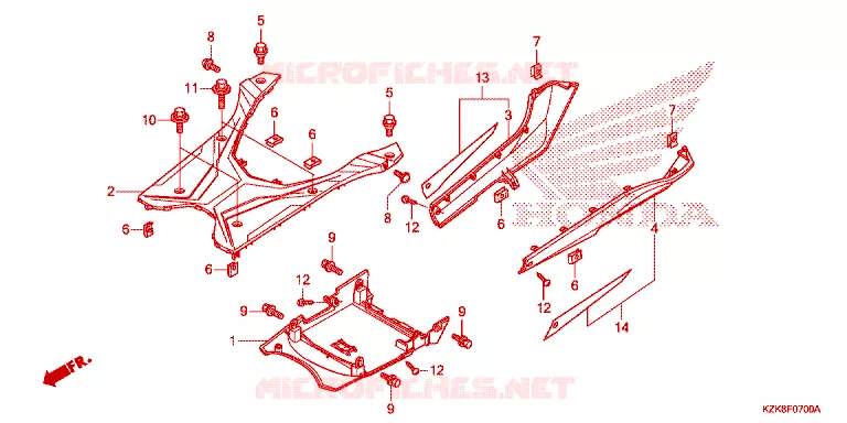 MARCHE PIEDS Honda SCOOTER 110 DIO 2017  SCV110FH