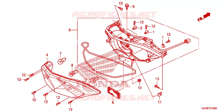 FEUX ARRIERE Honda SCOOTER 110 DIO 2019  SCV110FK