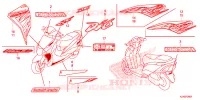 AUTOCOLLANTS pour Honda SCV 110 DIO, TYPE 8ID de 2019