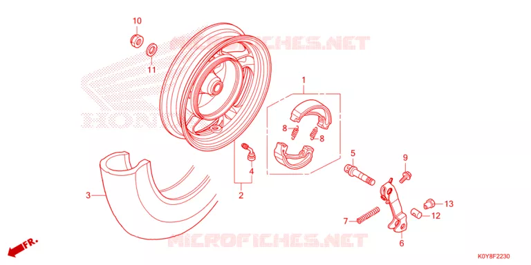 ROUE ARRIERE Honda SCOOTER 110 DIO 2021  SCV110FM