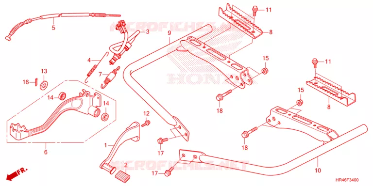 PEDALE - REPOSE PIED Honda ATV 520 FOURTRAX 2022  TRX520FM2N