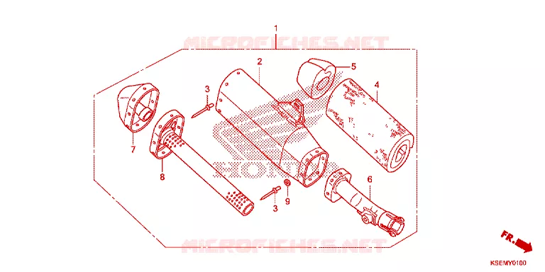 SILENCIEUX D'ECHAPPEMENT Honda MOTO 150 CRF 2023  CRF150RBP