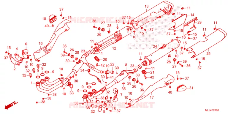 SILENCIEUX D'ECHAPPEMENT Honda MOTO 1300 VT 2023  VT1300CXAP