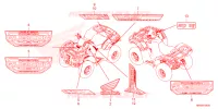 AUTOCOLLANTS pour Honda FOURTRAX 520 FOREMAN RUBICON DCT EPS DELUXE de 2023