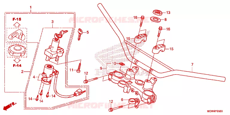 GUIDON Honda MOTO 650 XR 2023  XR650L2P