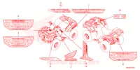 AUTOCOLLANTS pour Honda FOURTRAX 520 RUBICON DCT IRS EPS de 2023