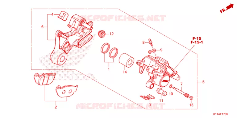 ETRIER DE FREIN ARRIERE Honda MOTO 300 CRF 2023  CRF300LRP