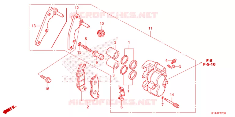 ETRIER DE FREIN AVANT Honda MOTO 300 CRF 2024  CRF300LRP