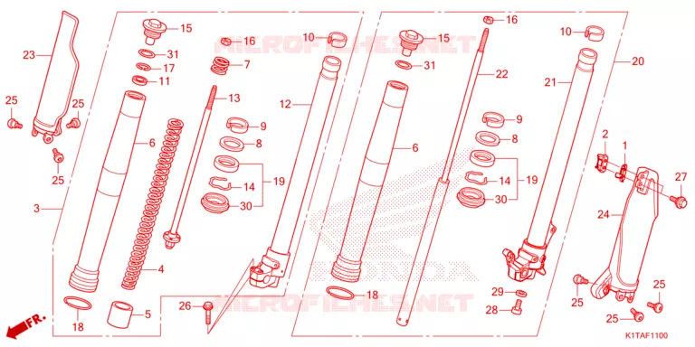 FOURCHE Honda MOTO 300 CRF 2024  CRF300LRP