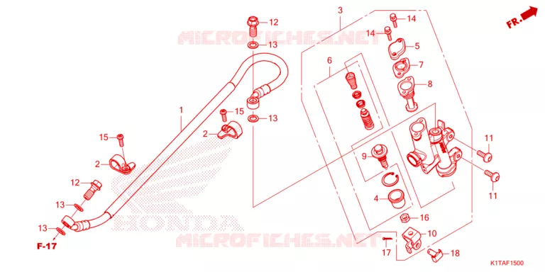 MAITRE CYLINDRE DE FREIN ARRIERE Honda MOTO 300 CRF 2023  CRF300LRP