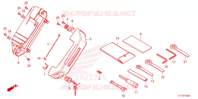 OUTILS - BOITE A OUTILS Honda MOTO 300 CRF 2023  CRF300LRP